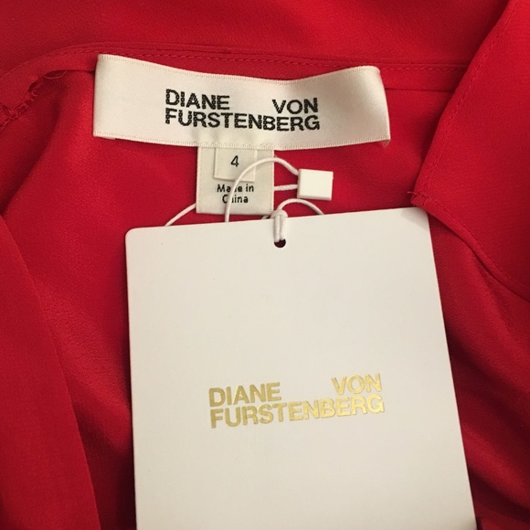 NWT Diane von Furstenberg 100% Silk Asymmetric Top - Picture 4 of 6